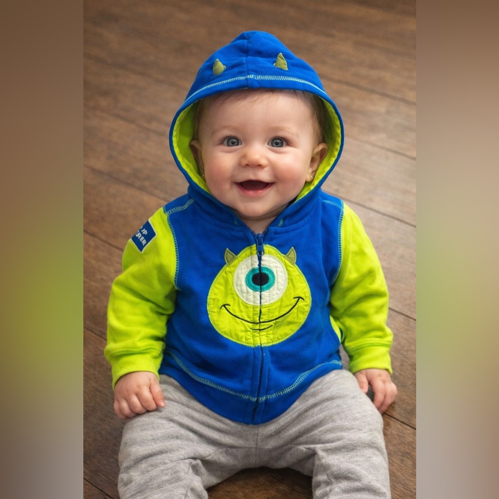 Disney store exclusive monsters inc hoodie size 6-12 M